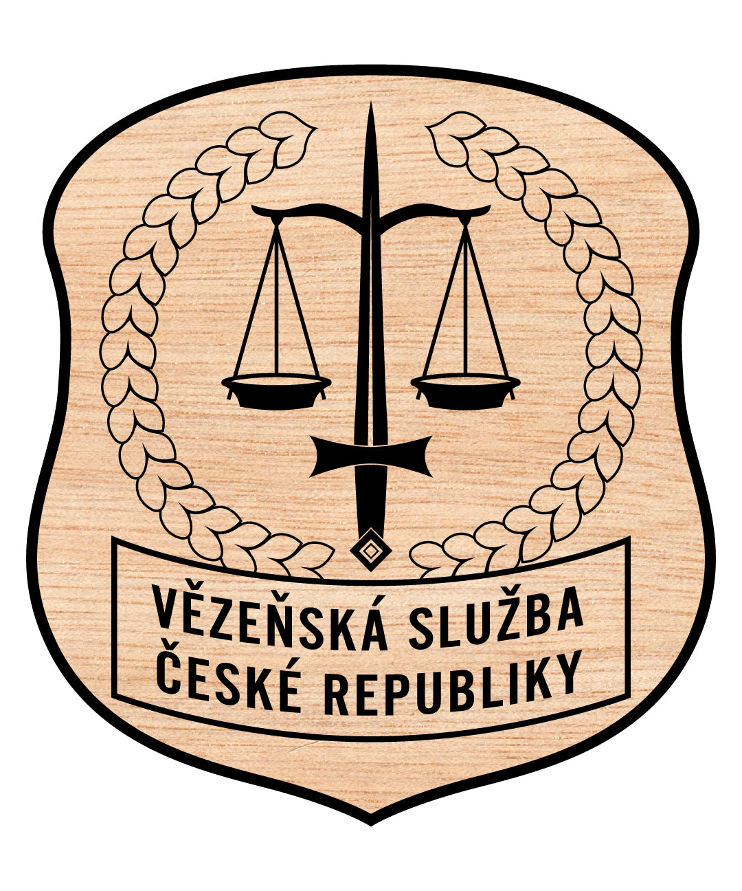Vězeňská Služba České Republiky Patch SVG digital download, Czech Prison Service emblem vector design for Cricut, Silhouette, CNC, engraving, and law enforcement crafts.