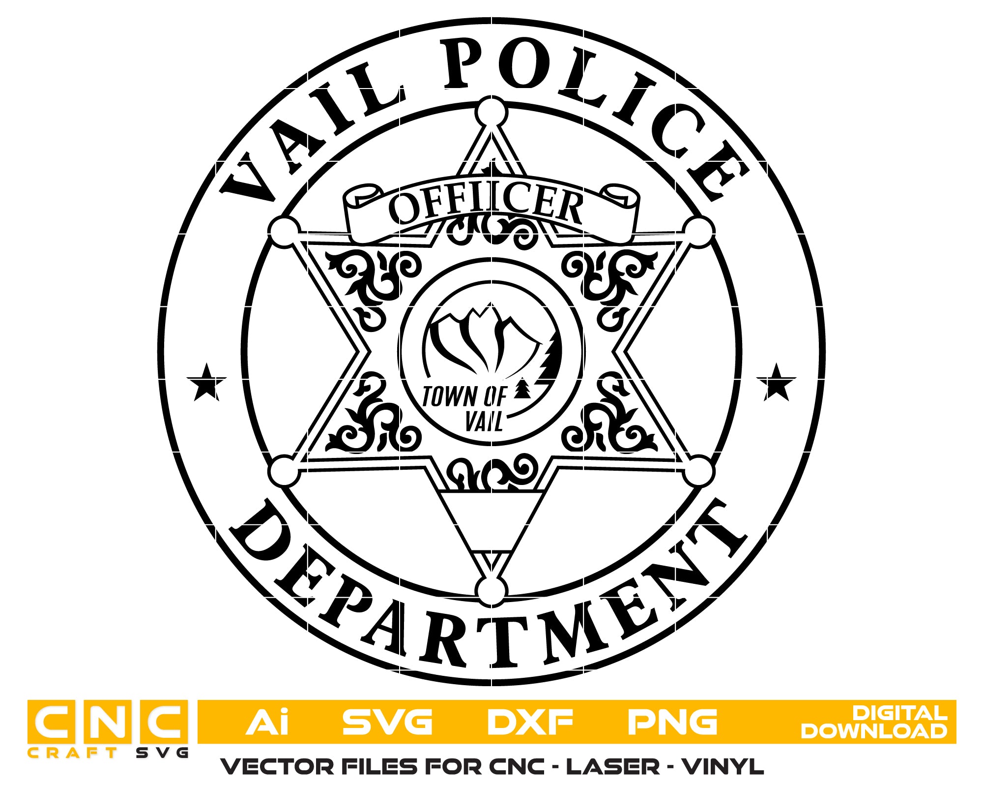 Vail Police Officer Shariff Badge