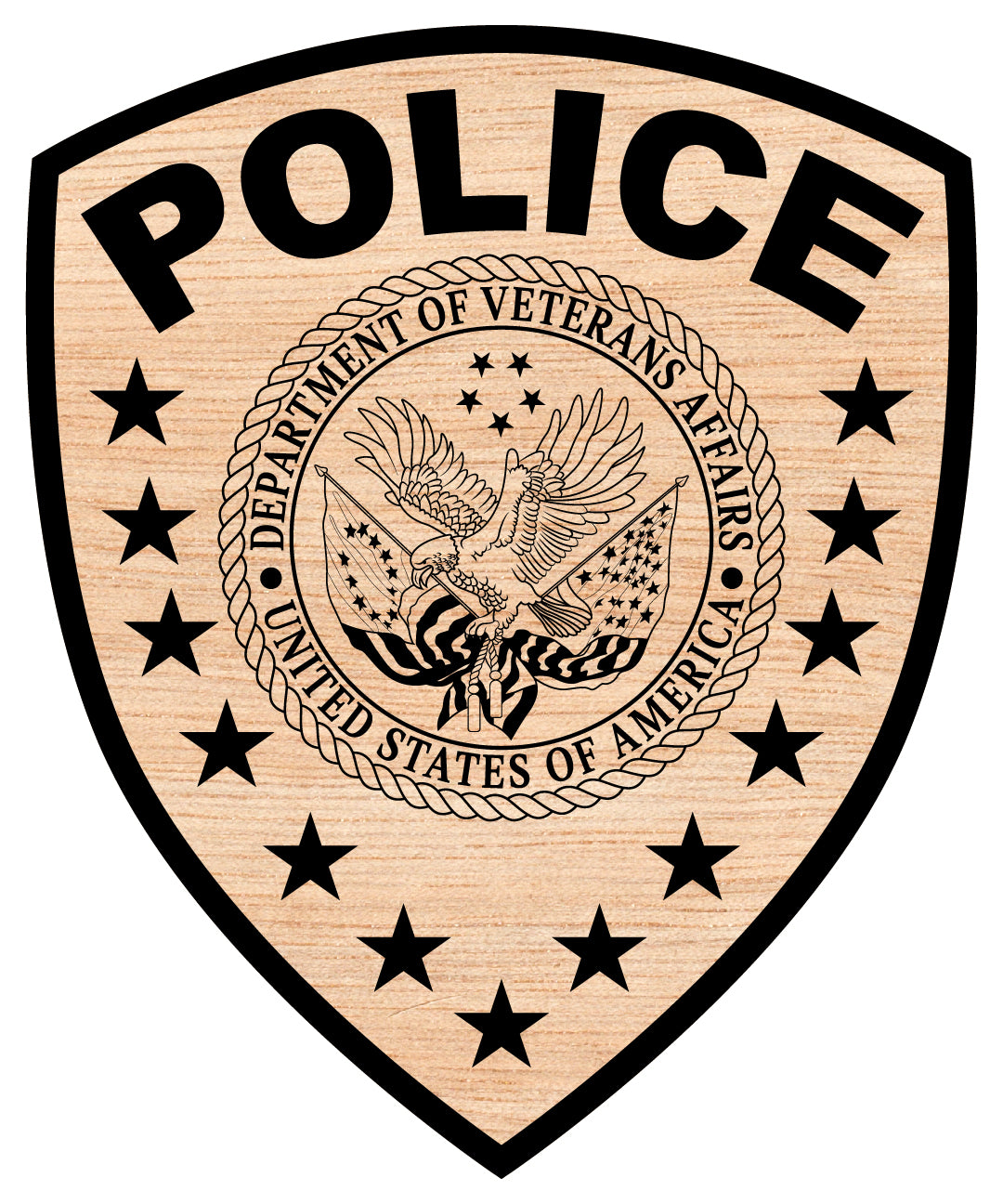 Veterans Affairs Police Patch SVG digital download, VA police emblem vector design for Cricut, Silhouette, CNC, engraving, and law enforcement crafts.