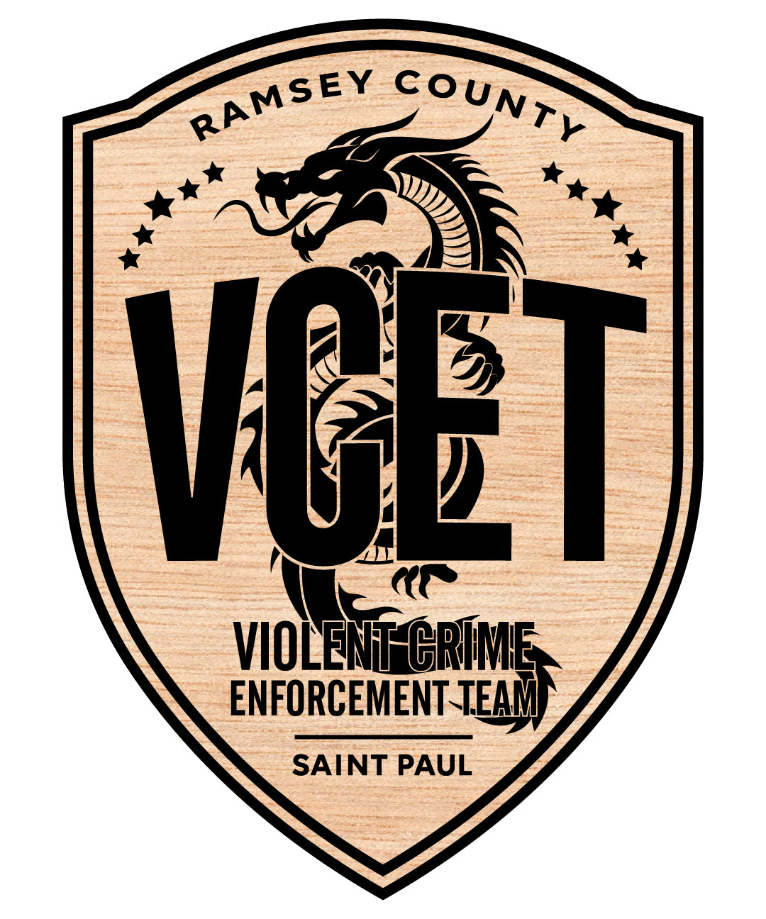 Violent Crime Enforcement Team Logo SVG digital download, law enforcement unit emblem vector design for Cricut, Silhouette, CNC, engraving, and police crafts.