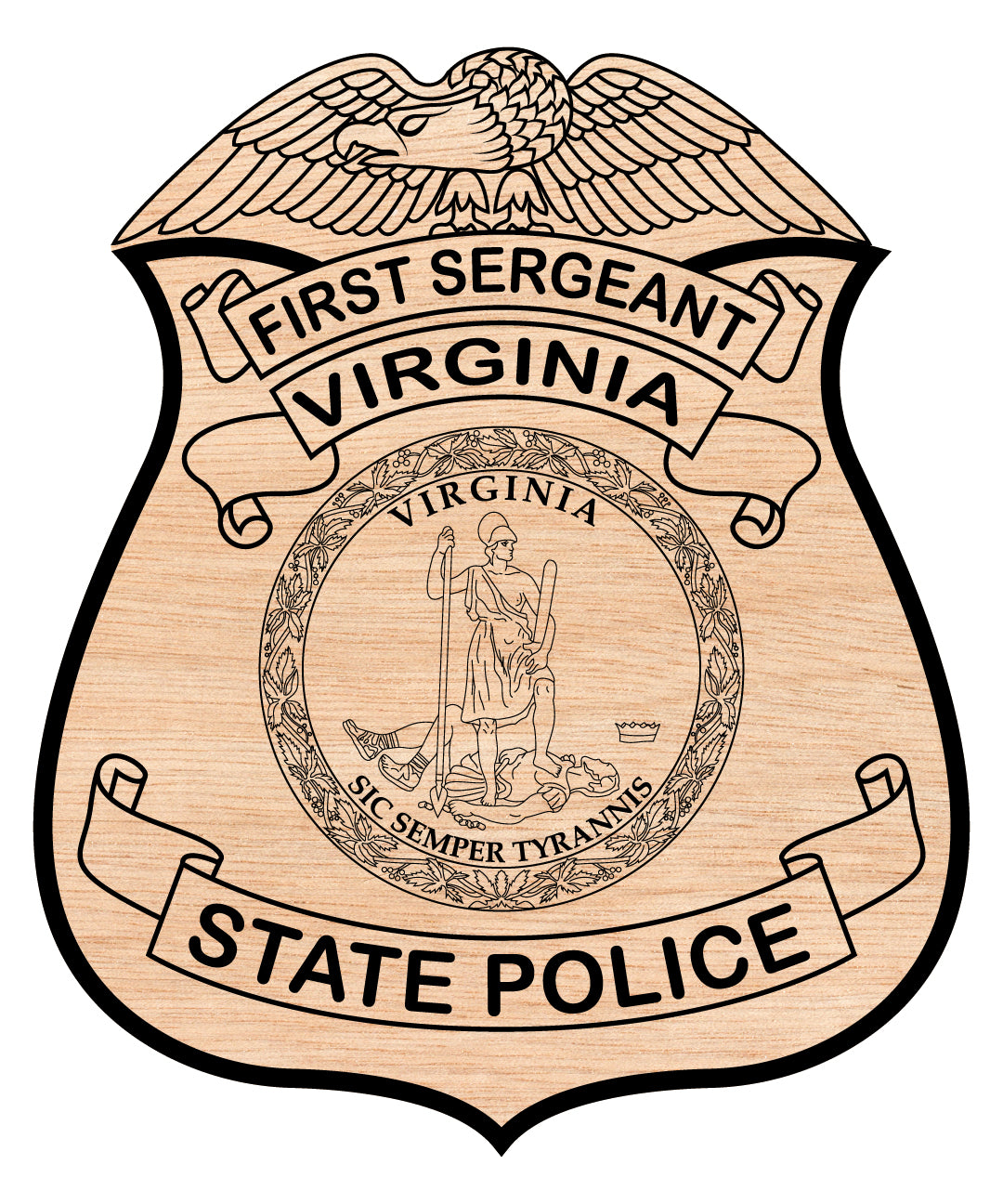 Virginia State Police Sergeant Badge SVG