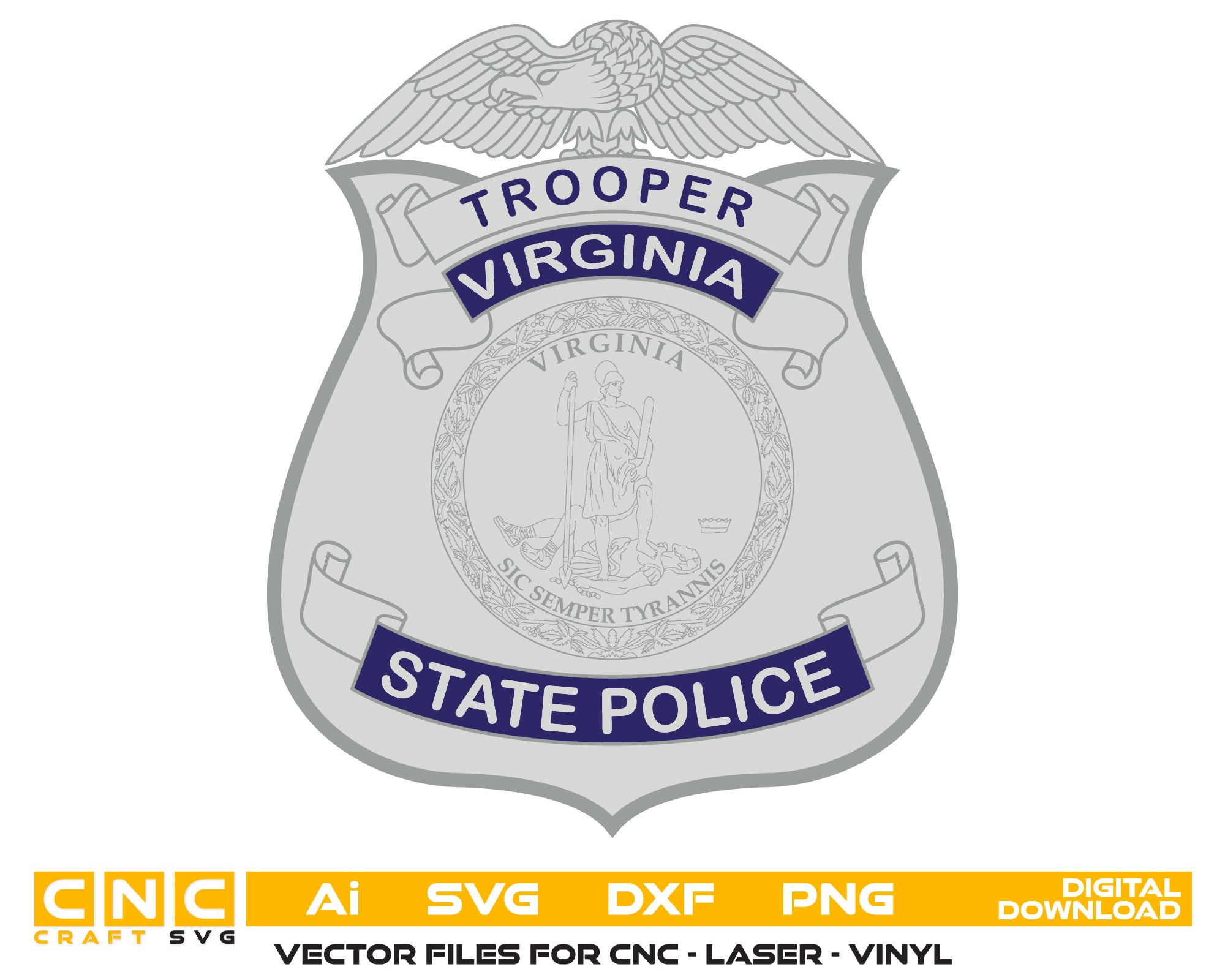 Virginia State Police Trooper Badge
