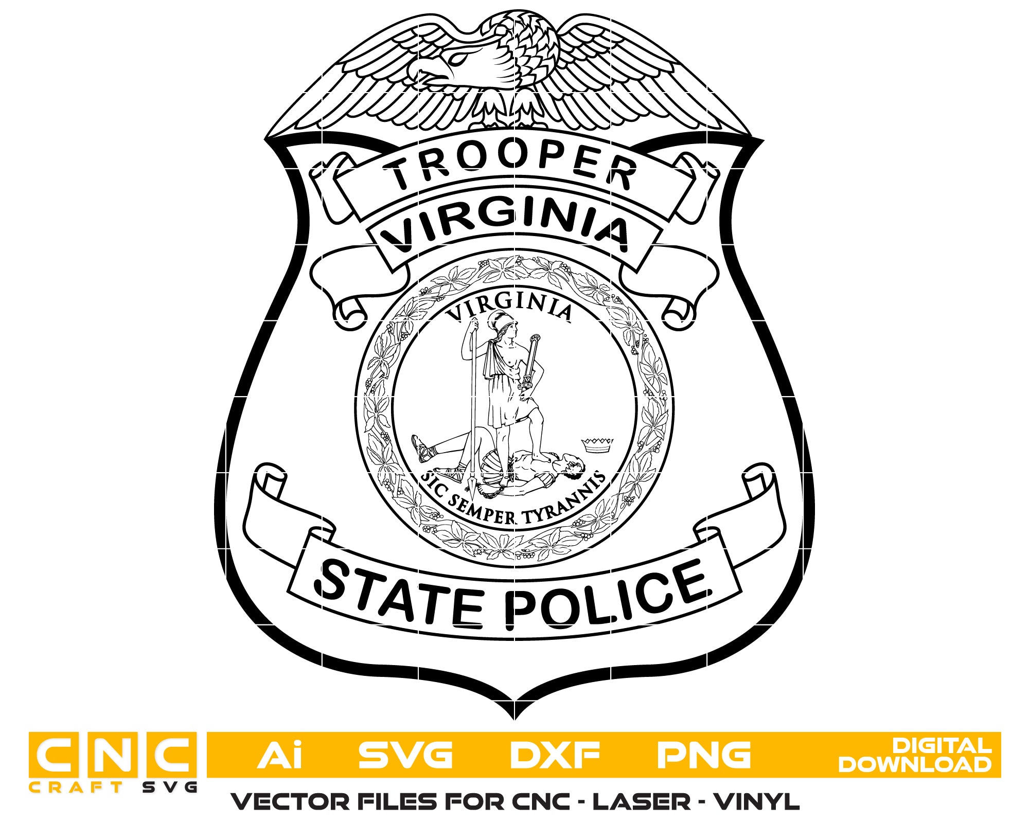 Virginia State Police Trooper Badge