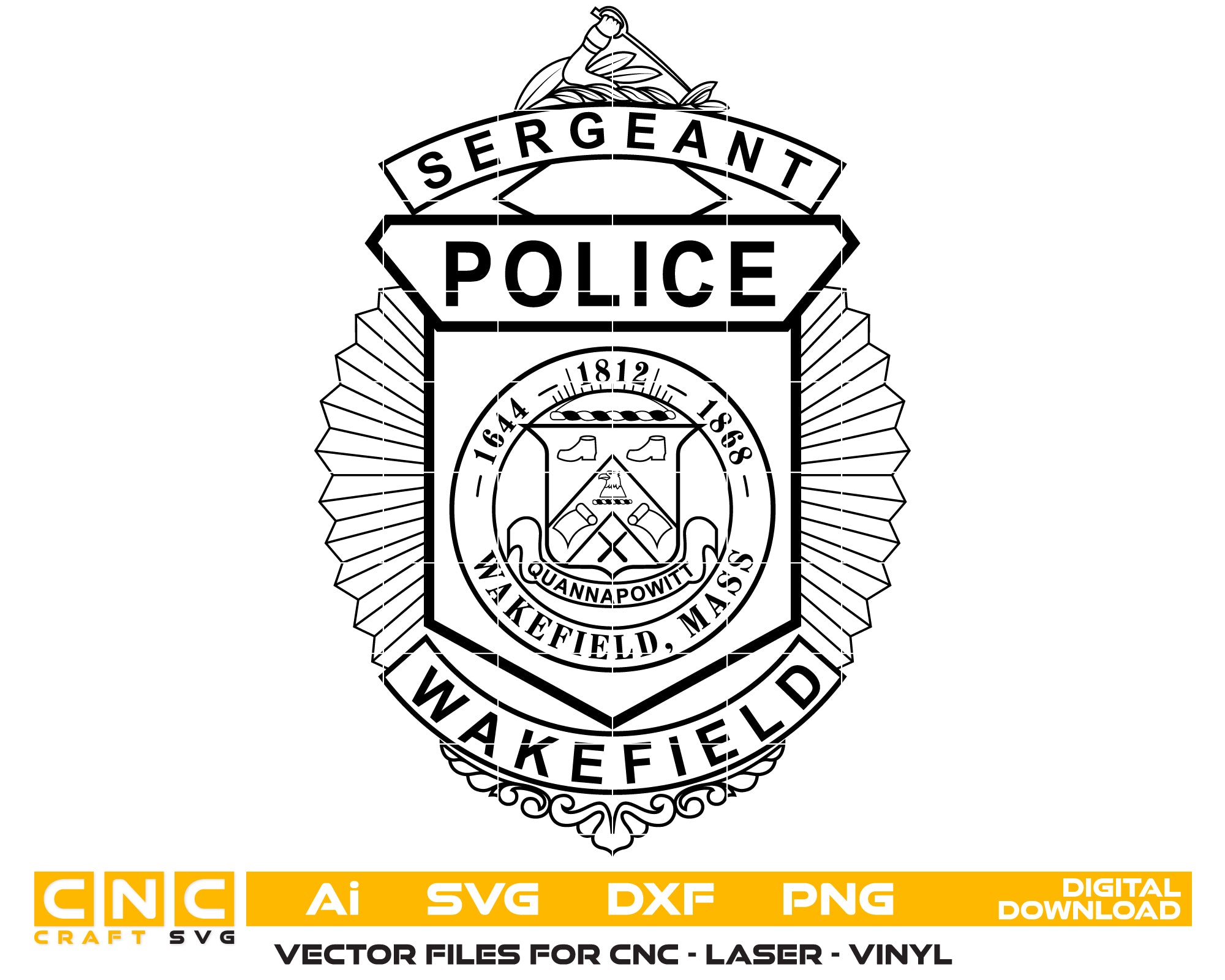 Wakefield Police Sergeant Badge