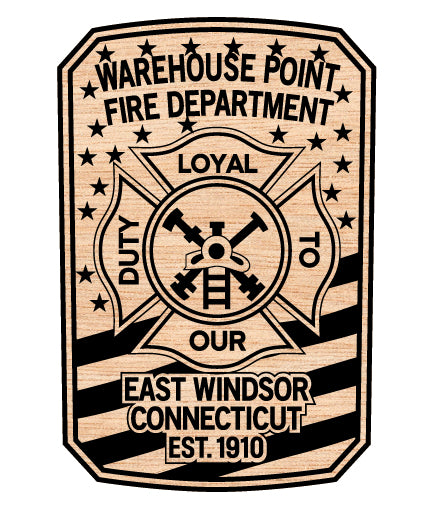 Warehouse Point Fire District Badge SVG, Connecticut fire department emblem vector, Official Warehouse Point Fire District Badge, Warehouse Point Fire District Shield SVG, Historic Fire District Badge Vector File