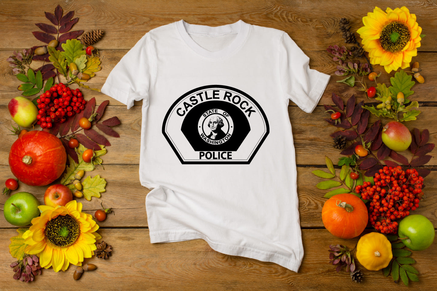 Washington Castle Rock Police Badge SVG | Law Enforcement Vector for CNC, Laser & Vinyl