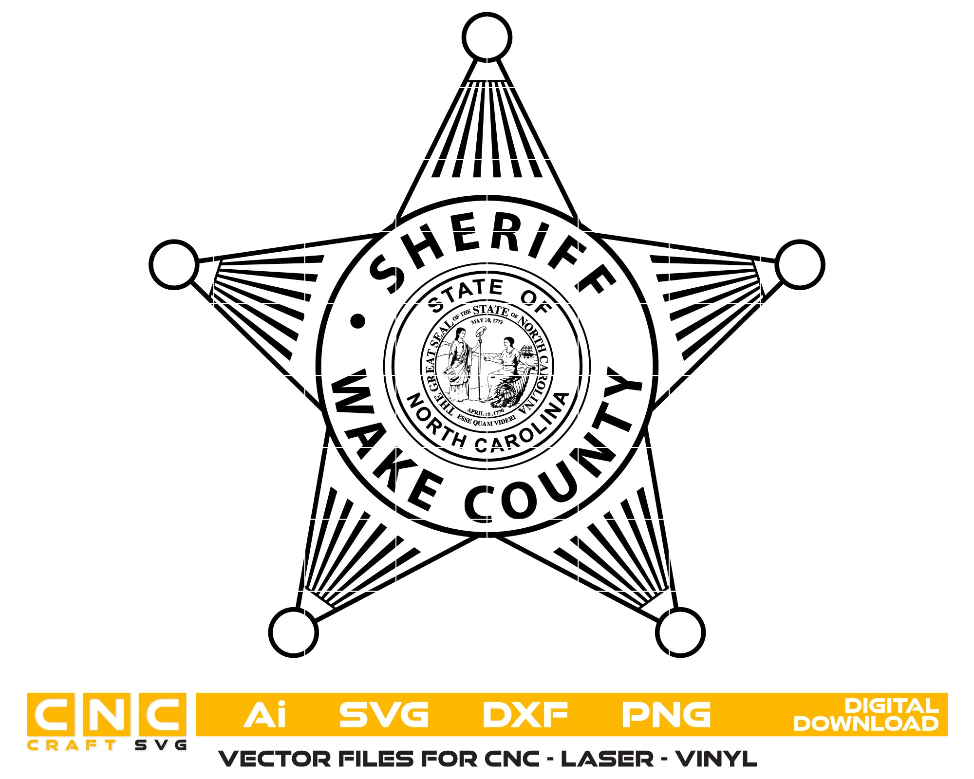 Wayne County NC Sheriff Badge