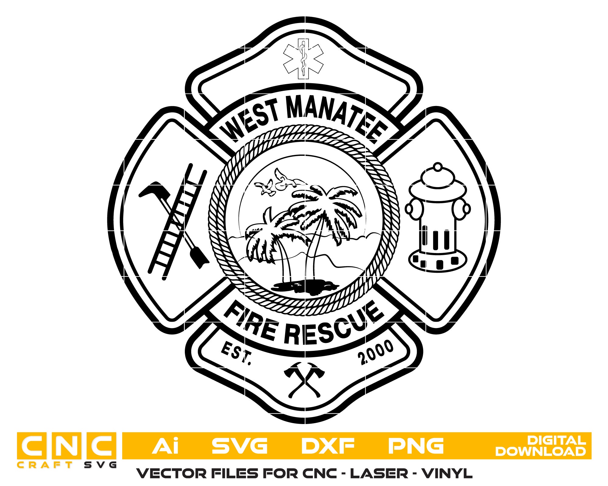 West Manatee Rescue Fire Badge