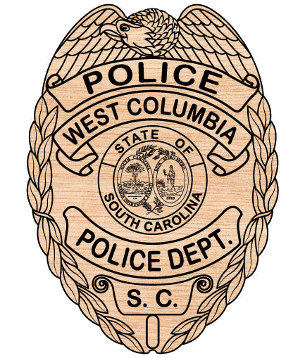west columbia police department badge svg, west columbia police badge vector design, west columbia south carolina police svg emblem, sc police badge svg file, west columbia law enforcement badge svg