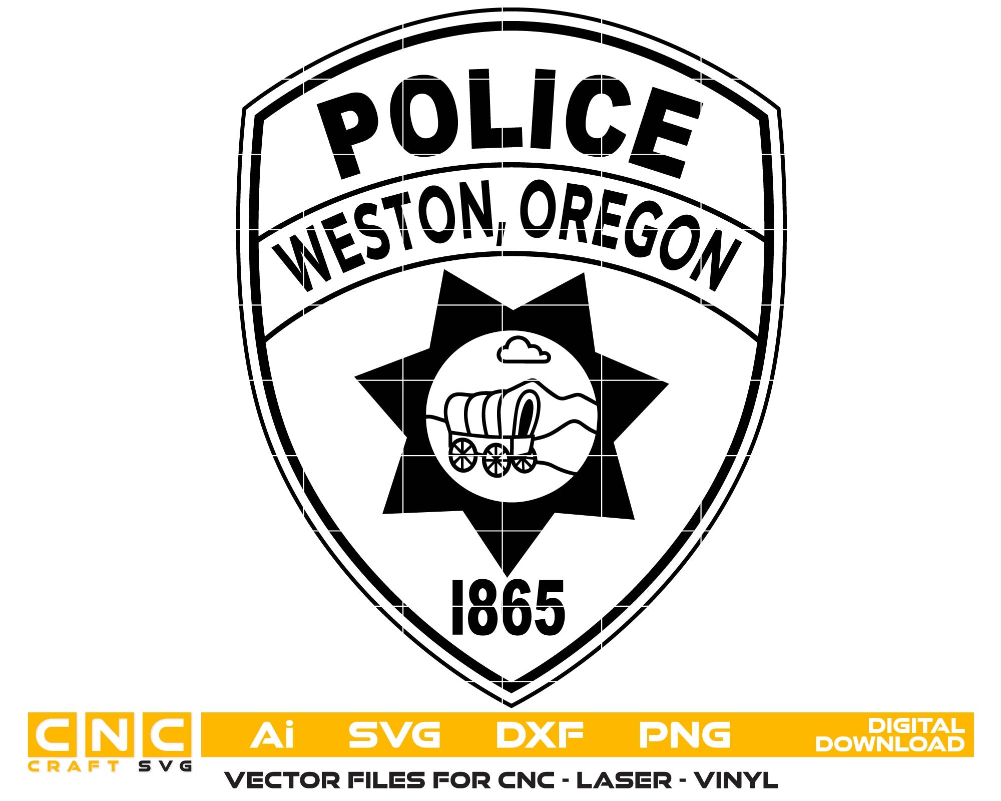 Weston, Oregon Police Patch, Weston, Oregon Police Badge, Police Badge, Police BadgeSvg