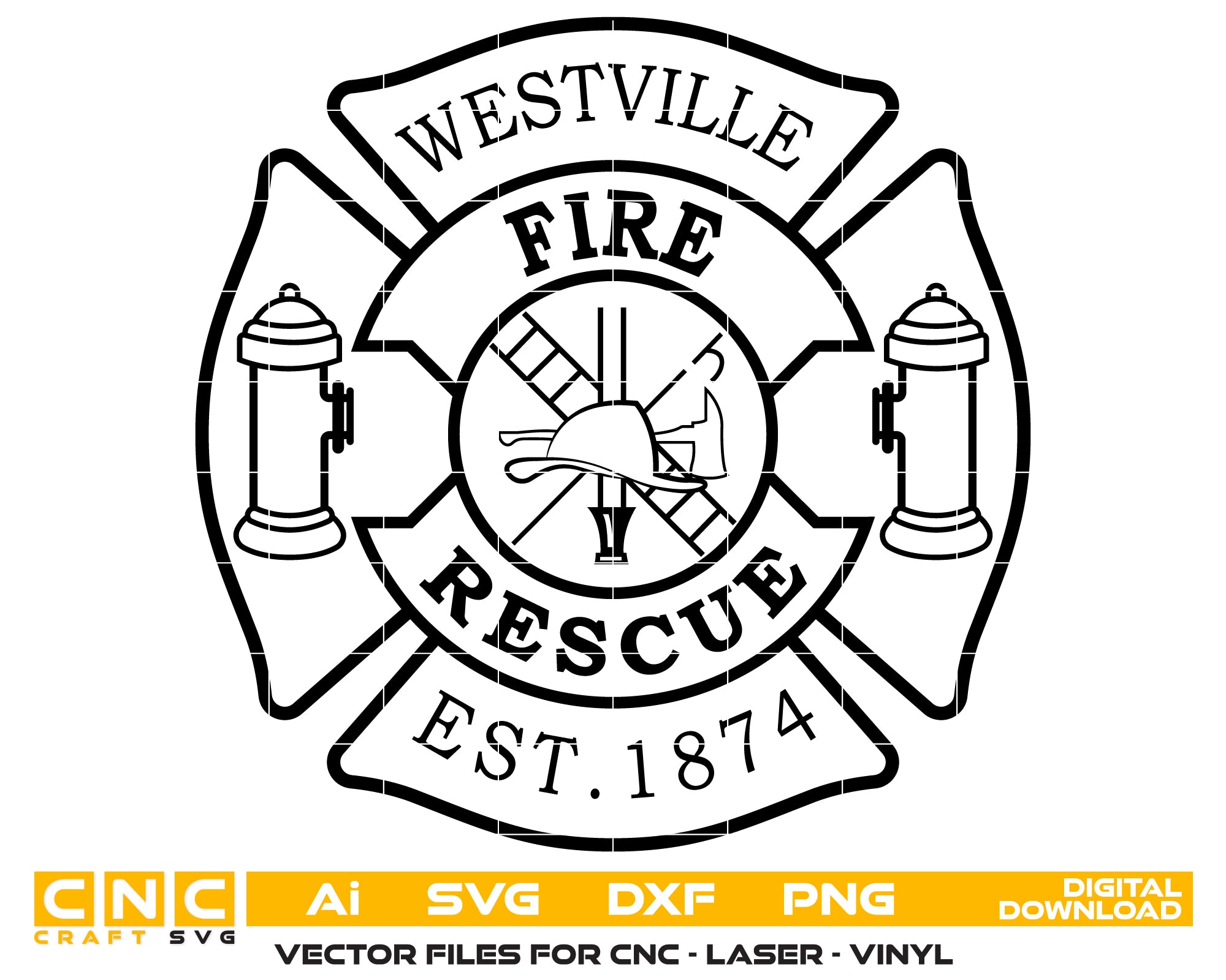 Westville Fire & Rescue Department Badge