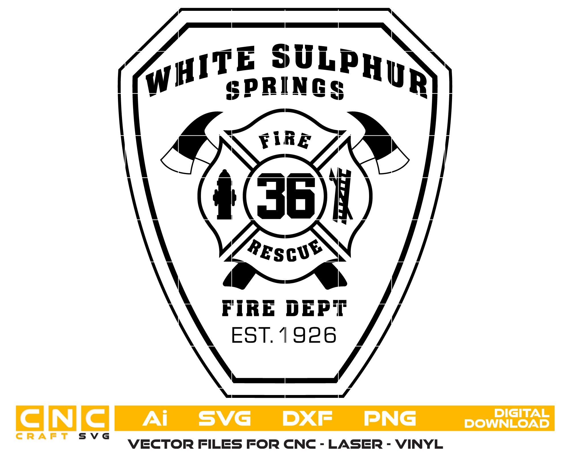 White Sulphur Springs Fire Department Badge