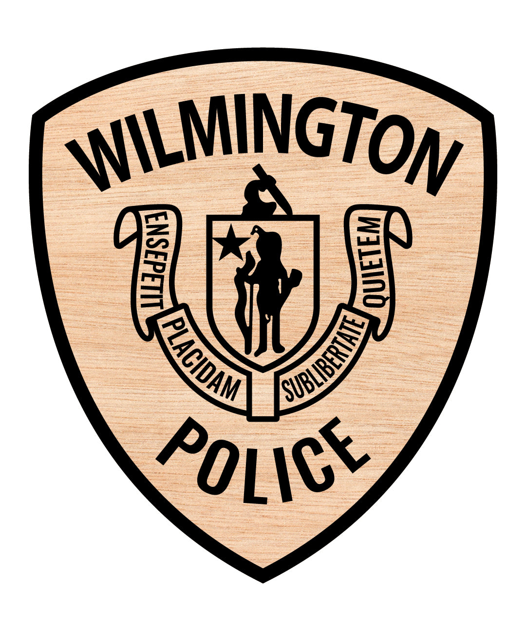 Wilmington Police Badge SVG digital download, law enforcement emblem vector design for Cricut, Silhouette, CNC, engraving, and police craft projects.