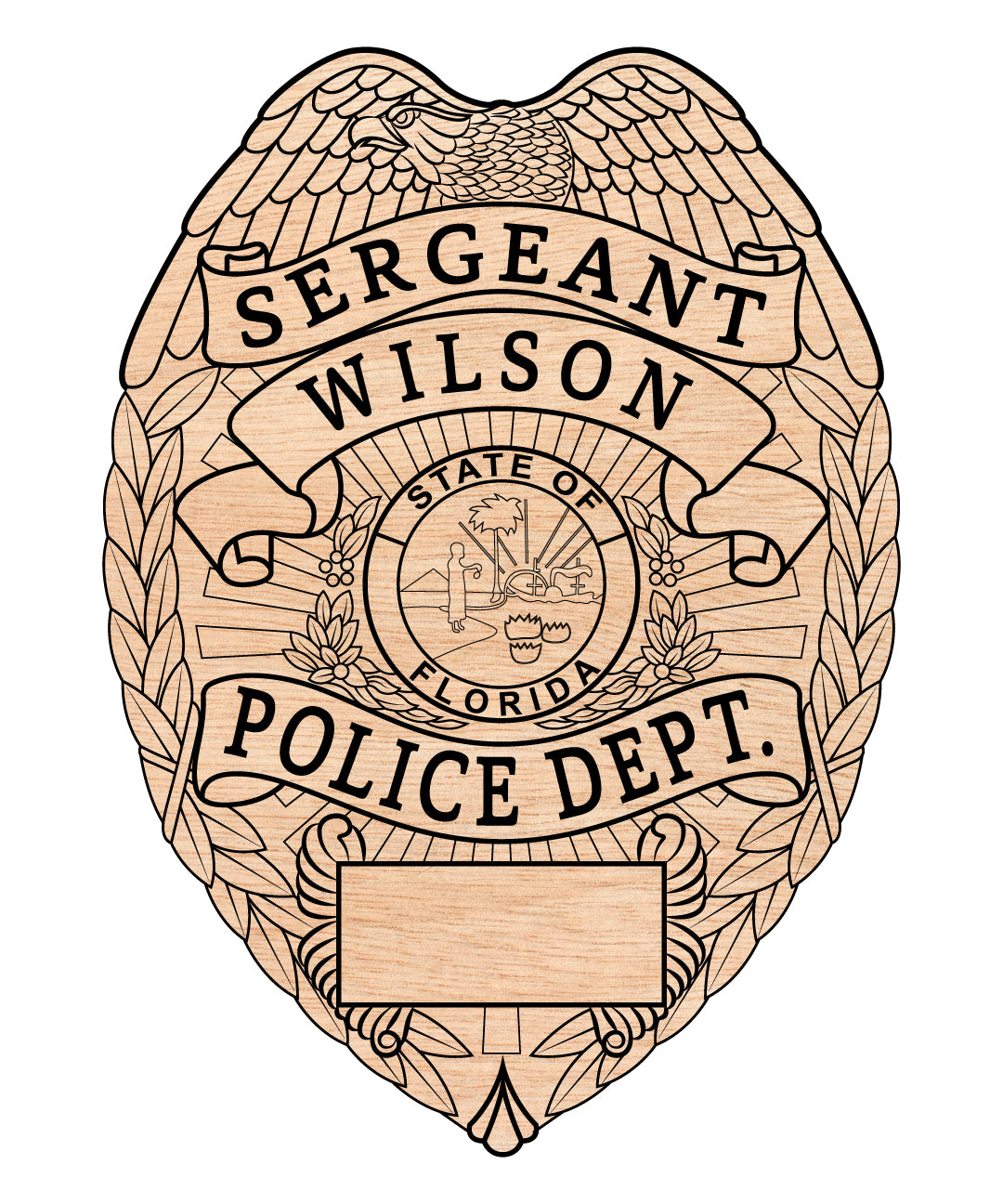 Wilson Police Sergeant Badge SVG, Florida Police Sergeant Badge Vector, Law Enforcement Sergeant Emblem Illustration, Police Badge SVG File