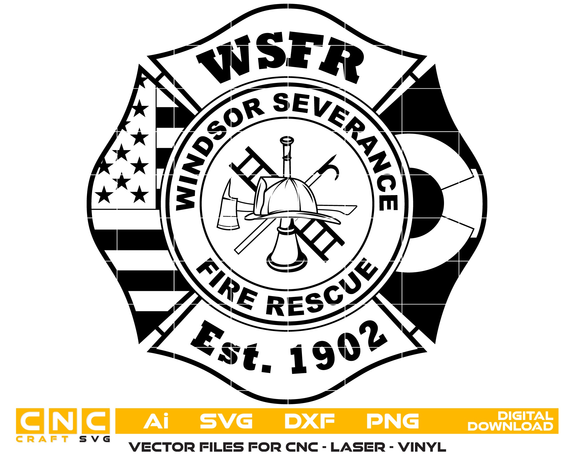Windsor Severance Fire Rescue Badge – Vector File