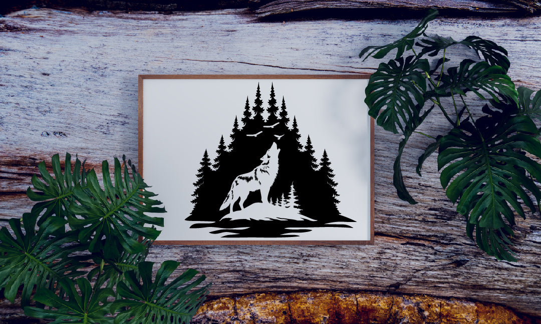 Wolf Mountain SVG – Wildlife and Nature Vector Design