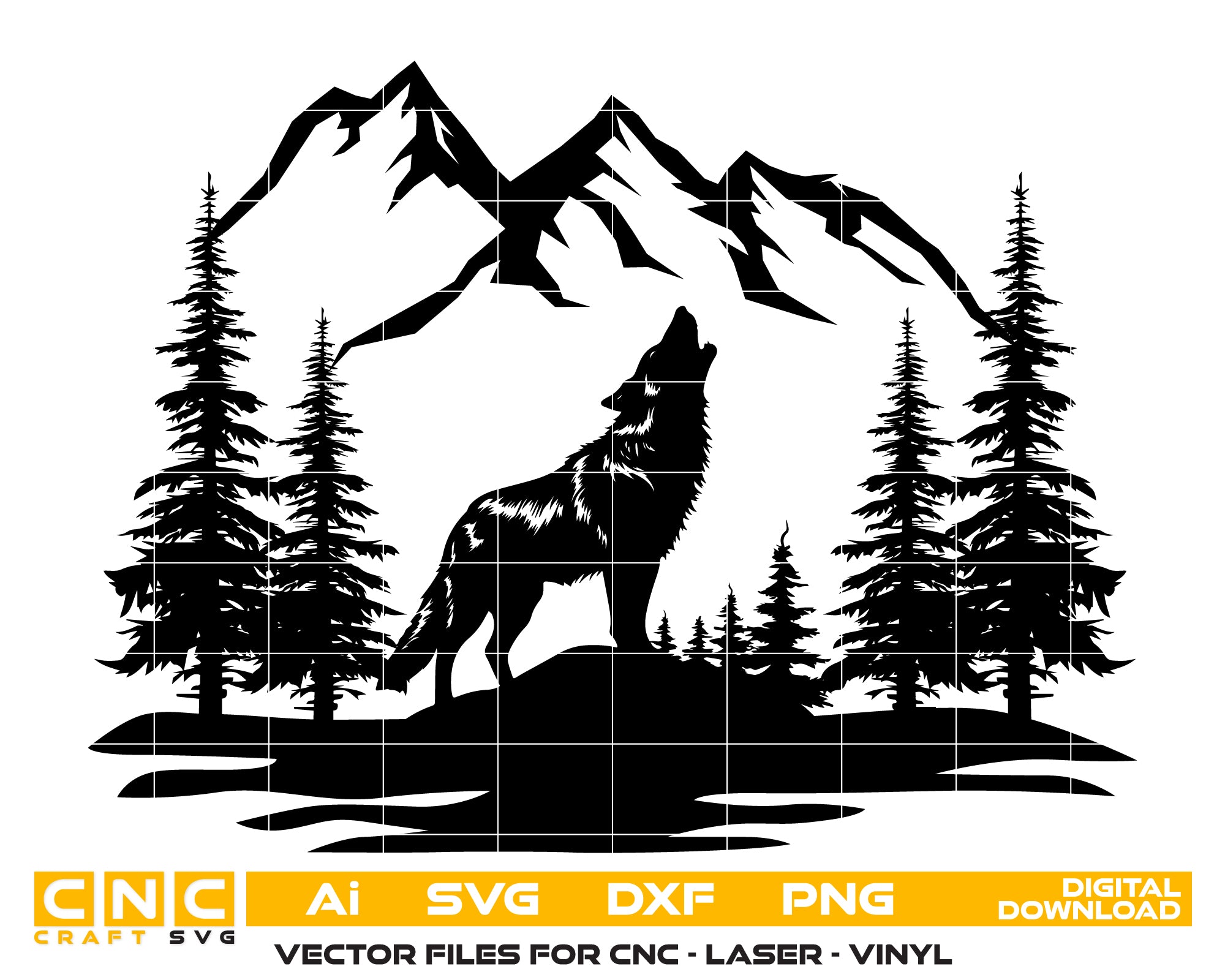 Wolf Silhouette VECTOR – Wildlife Design