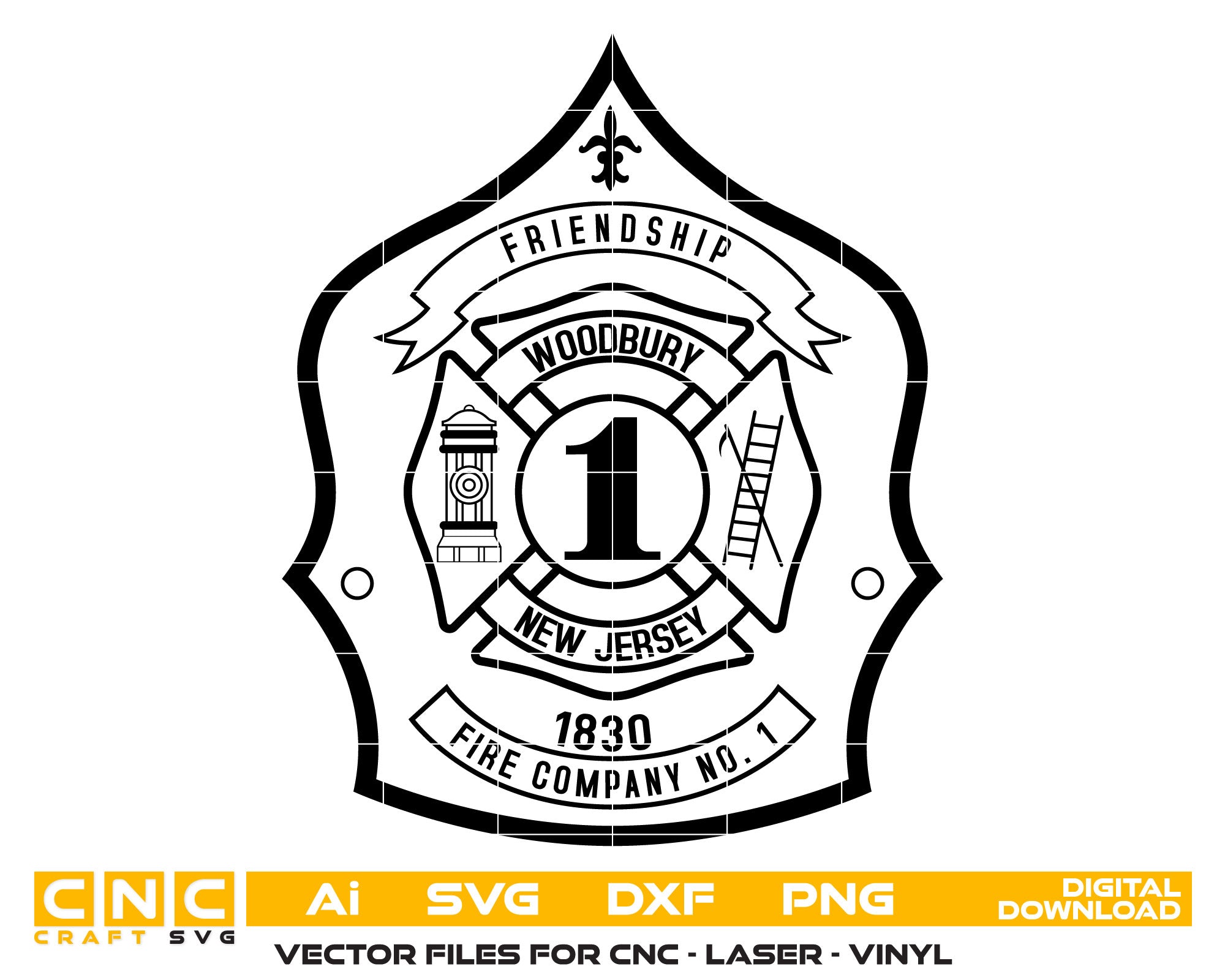 Woodbury Friendship Fire Company Badge