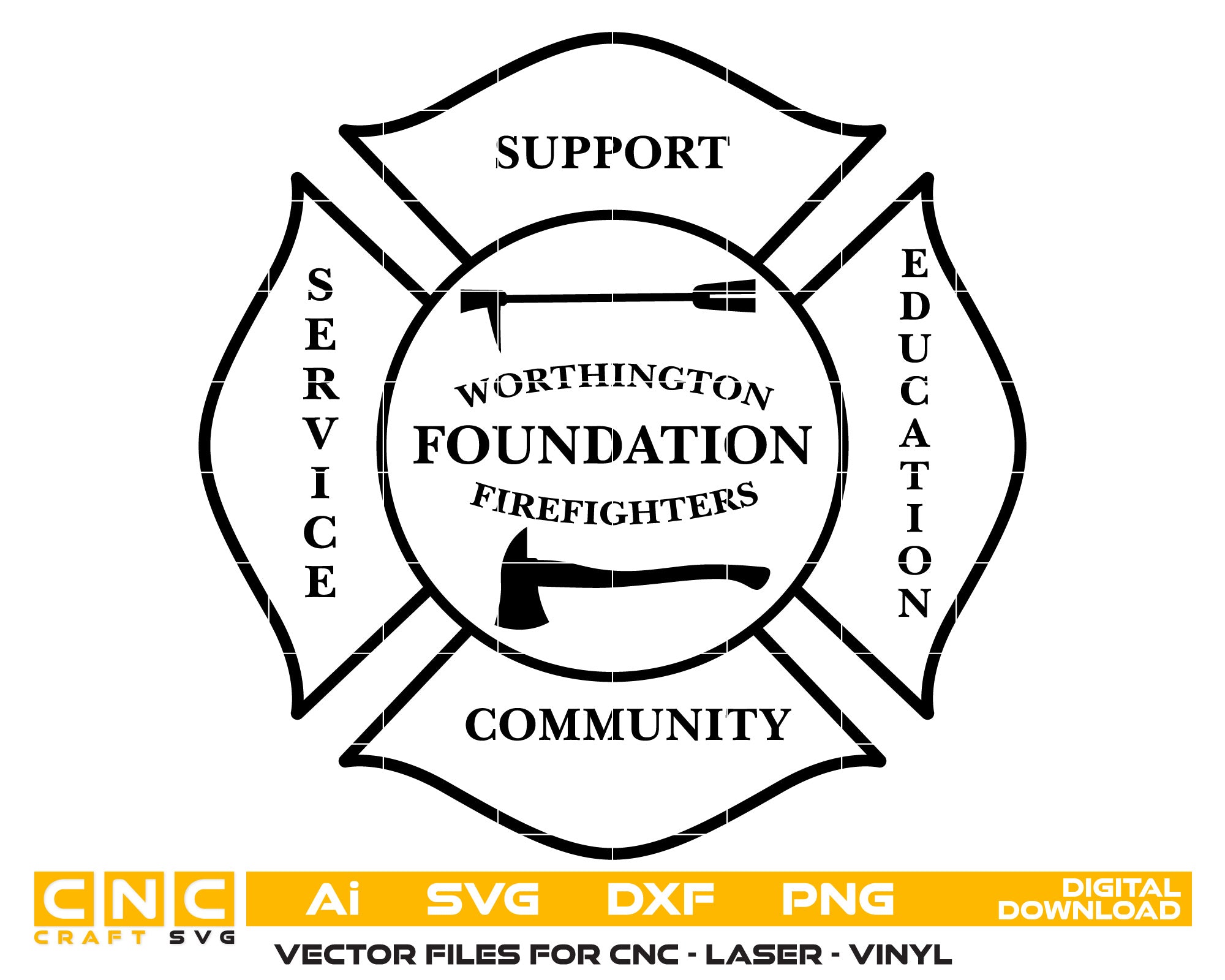 Worthington Firefighters Foundation badge
