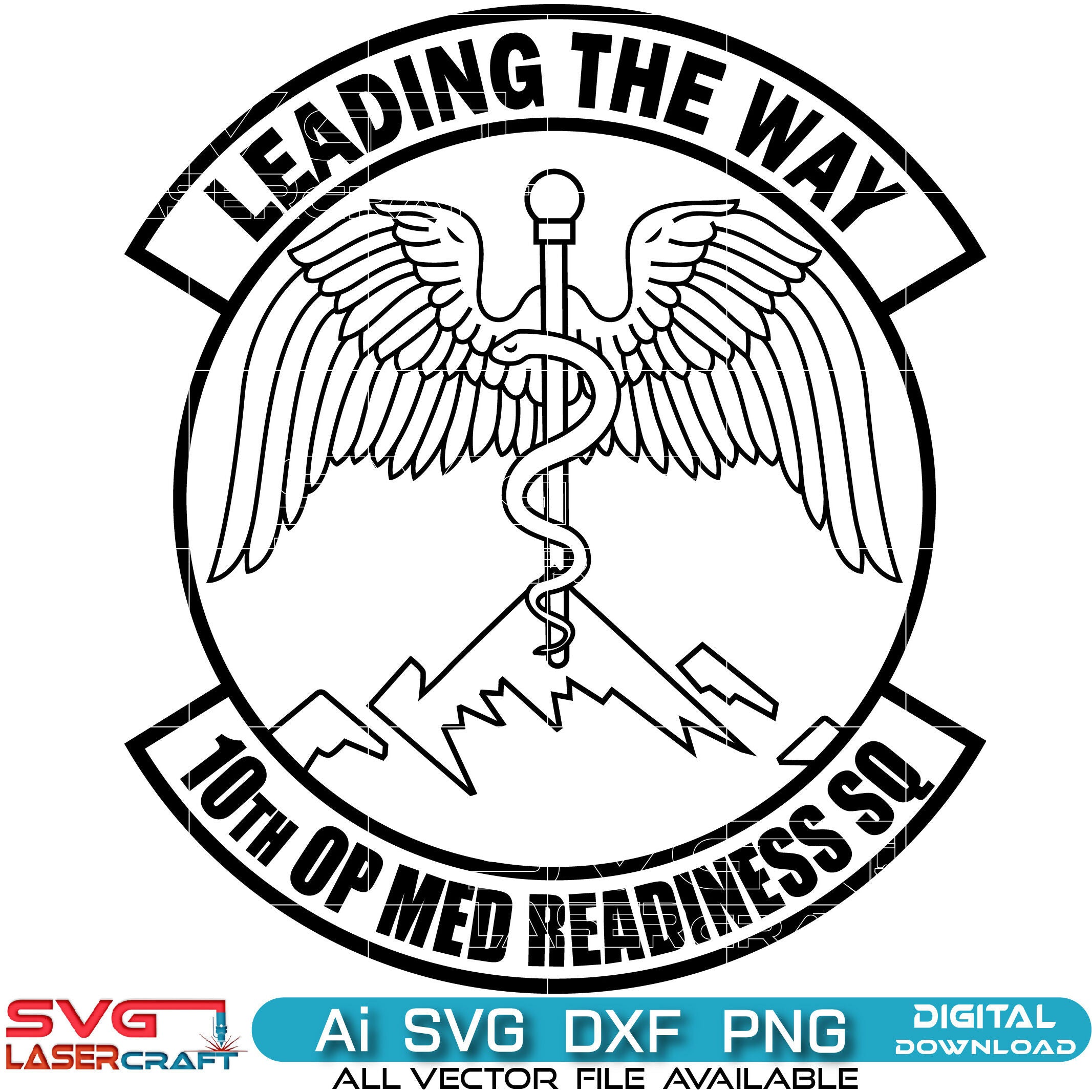 LEADING THE WAY 10th op med readines sq Vector art