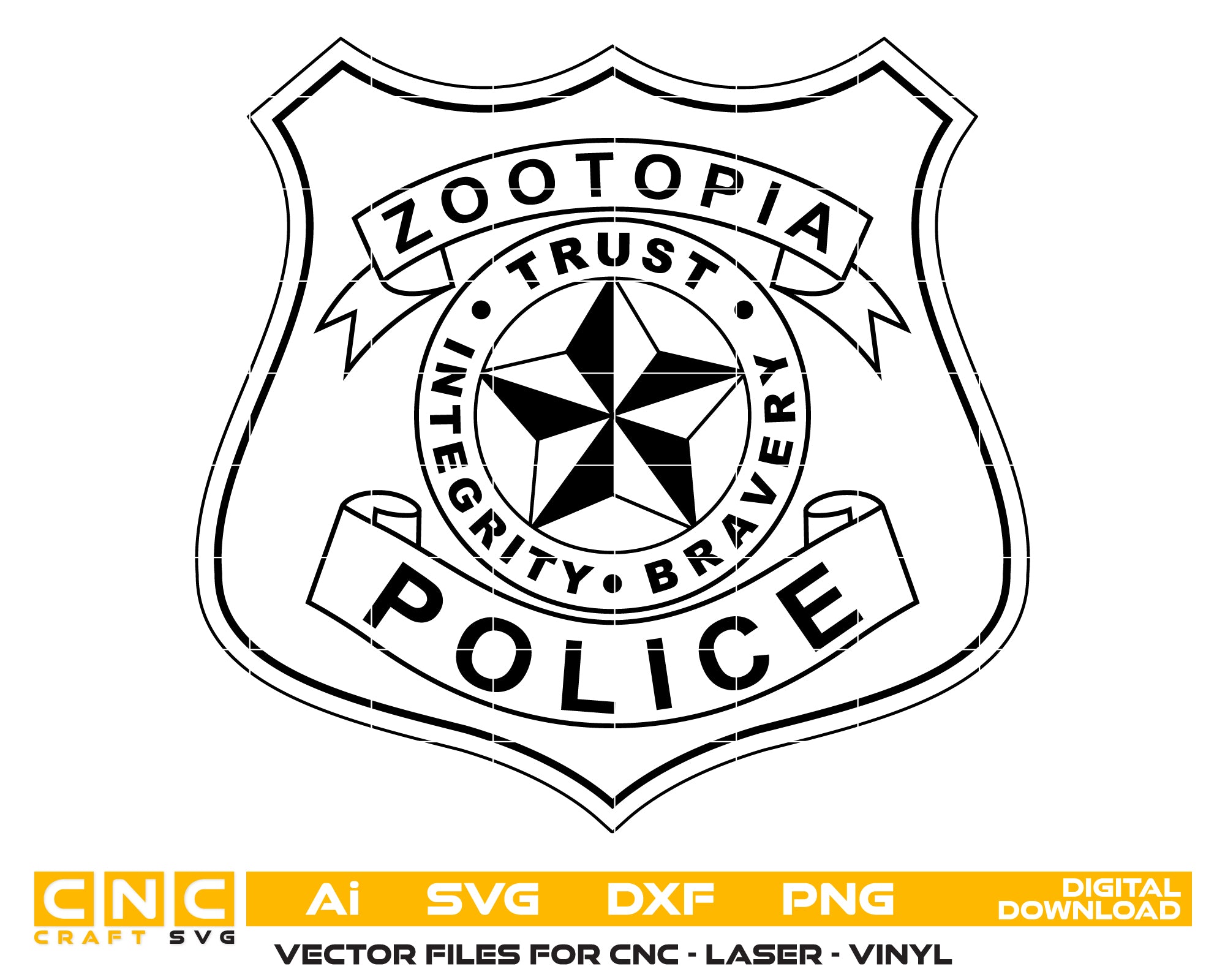 Zootopia Police Department Badge