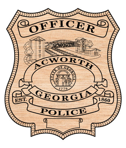 Acworth Police Officer Badge SVG Georgia Law Enforcement Vector