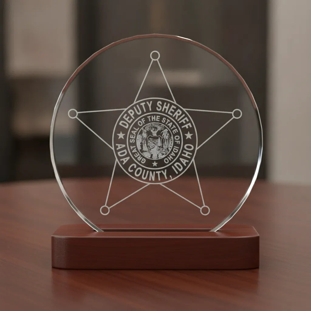 Ada County ID Deputy Sheriff Badge SVG
Idaho Law Enforcement Star Vector
Great Seal of Idaho Engraving File
5 Point Star Deputy Badge CNC File
Sheriff Department Vector for Lasers