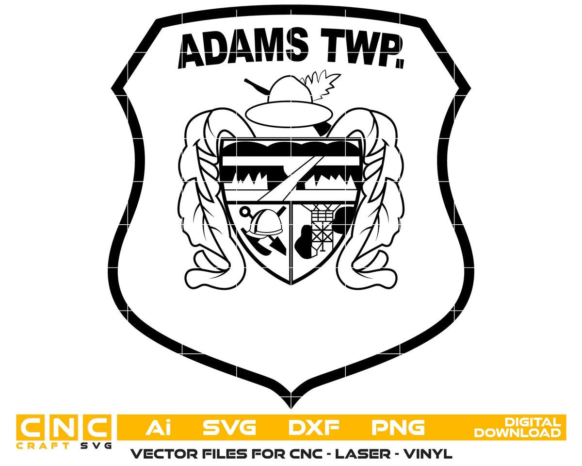 Adams Township In Cambria County Patch SVG Municipal Vector