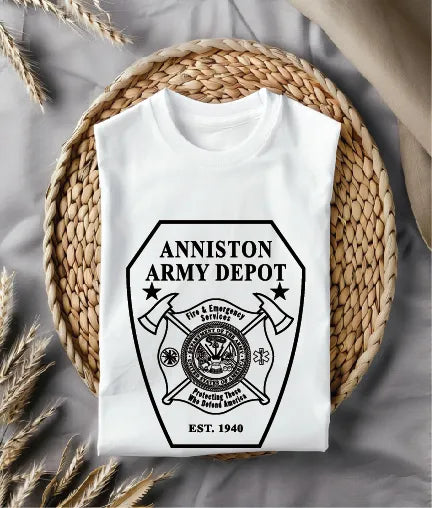 Anniston Army Depot Fire Emergency Services Patch SVG Military Firefighter Vector