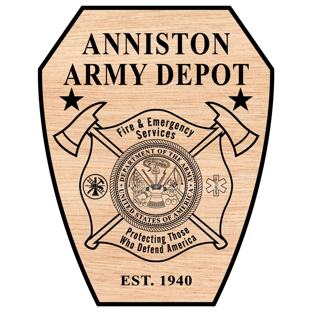 Anniston Army Depot Fire Emergency Services Patch SVG Military Firefighter Vector
