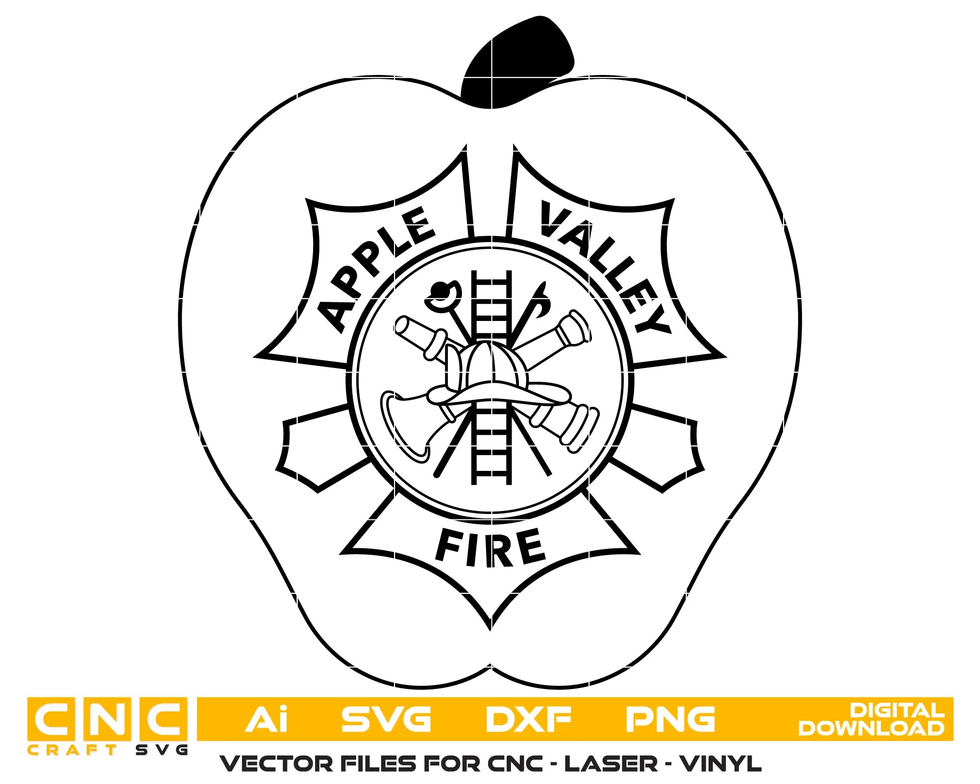 Apple Valley Fire Department Patch SVG Minnesota Firefighter Vector