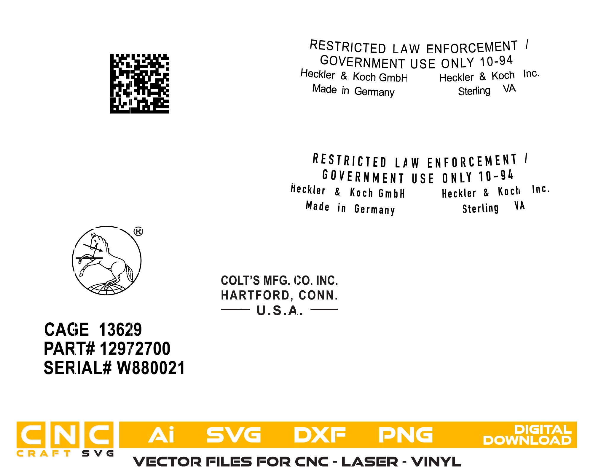AR-15 Text Logo SVG, AR15 Firearm Logo Vector, Gun Text SVG File, Firearm Typography SVG, AR-15 Engraving File, Tactical Style Text Vector