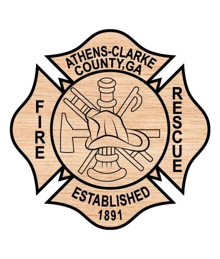 Athens-Clarke County Fire Rescue Badge SVG Georgia Fire Department Vector