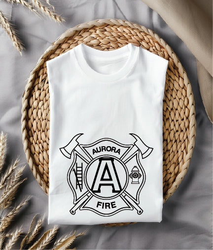 Aurora Fire Department Badge SVG Maltese Cross Vector