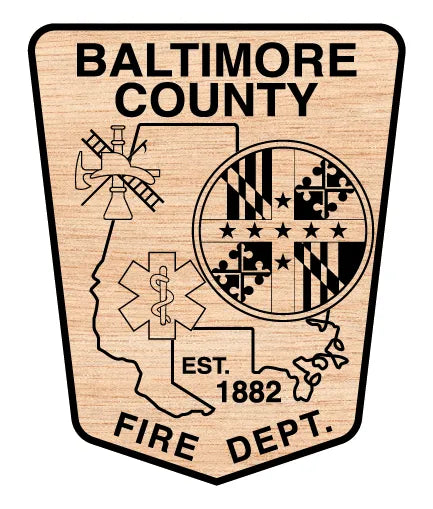 Baltimore County Fire Department Patch Maryland SVG Firefighter Vector