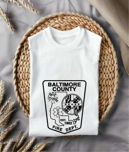 Baltimore County Fire Department Patch Maryland SVG Firefighter Vector
