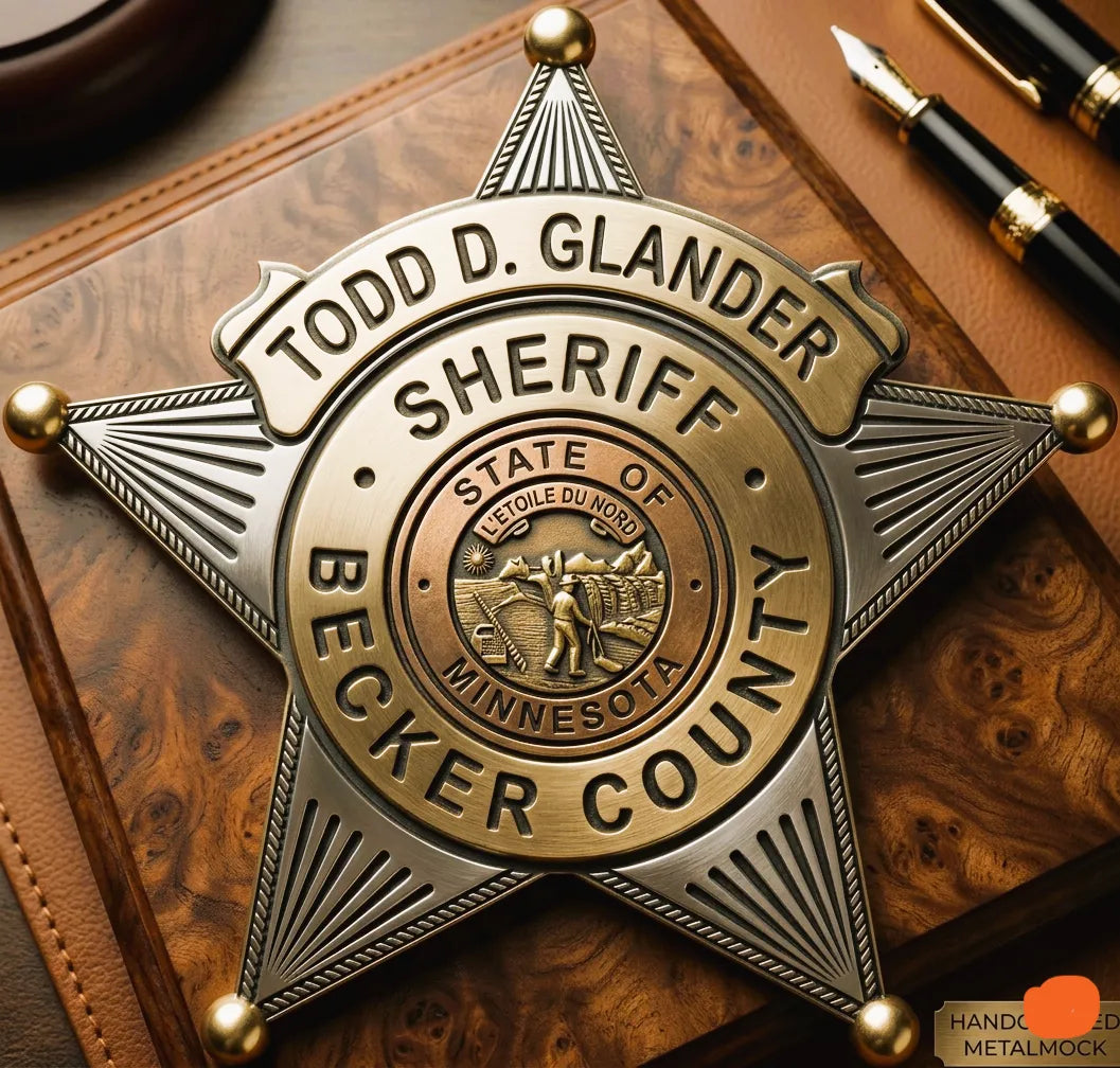 Becker County Sheriff Badge SVG
Minnesota Law Enforcement Vector
5-Point Star Sheriff Emblem
Sheriff Plaque Engraving File
Becker County Sign CNC File