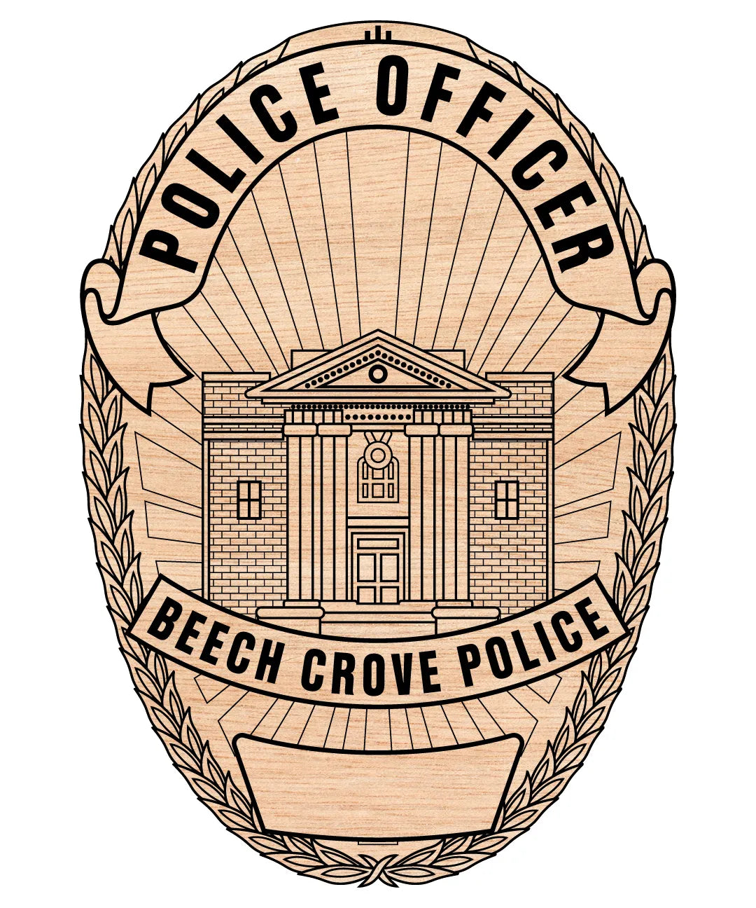 Beech Grove Indiana Police Officer Badge SVG Law Enforcement Vector