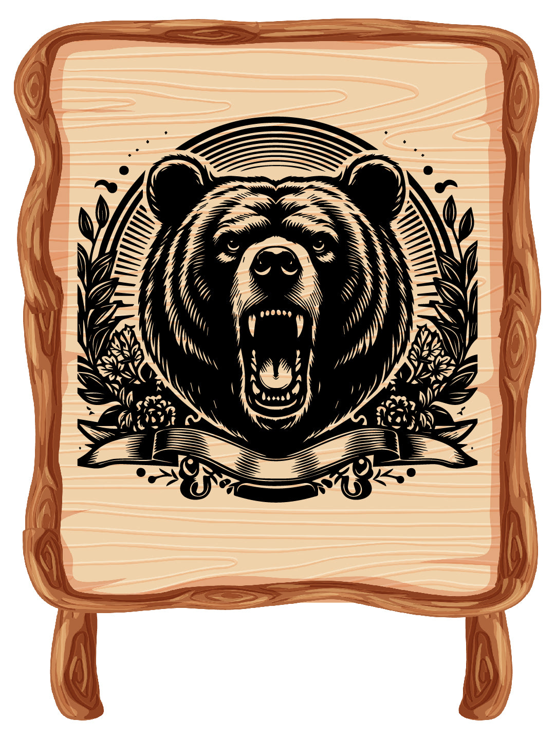 Bear & Leaf SVG