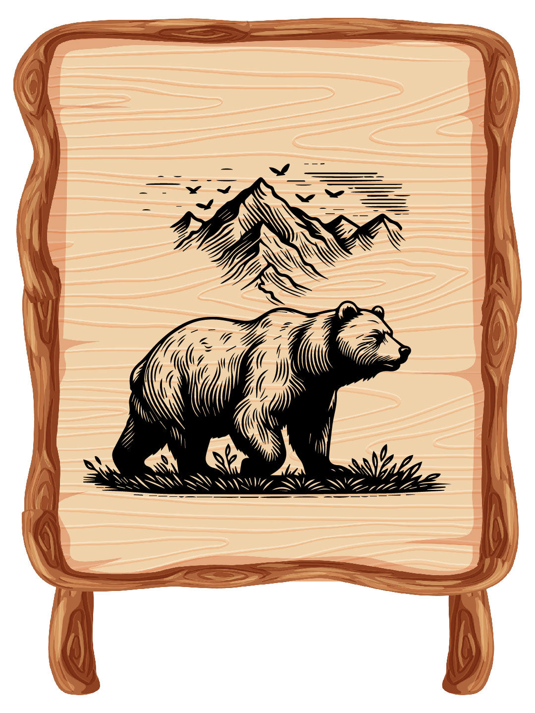 Bear & Mountain SVG