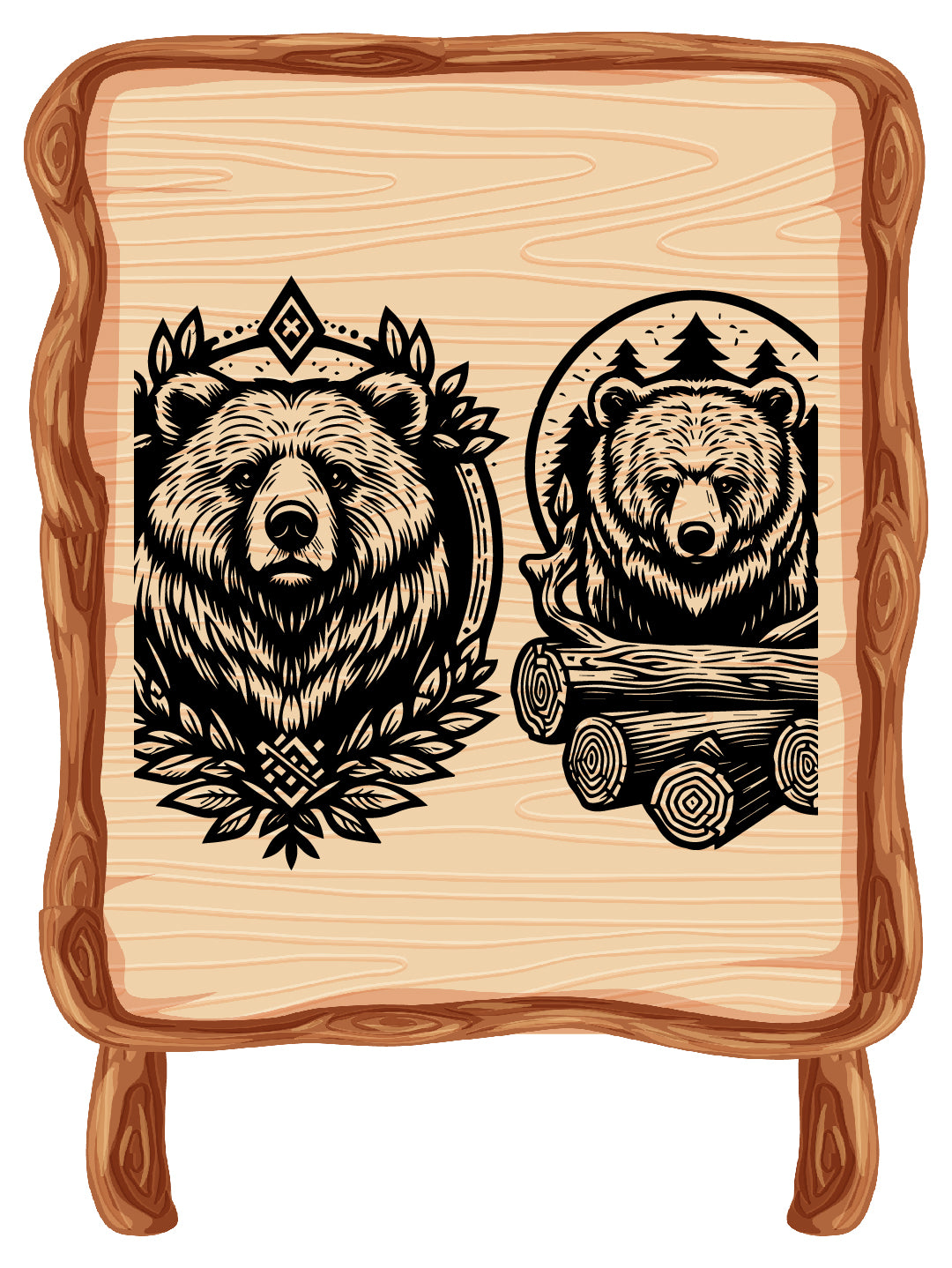 Bear Line Art SVG