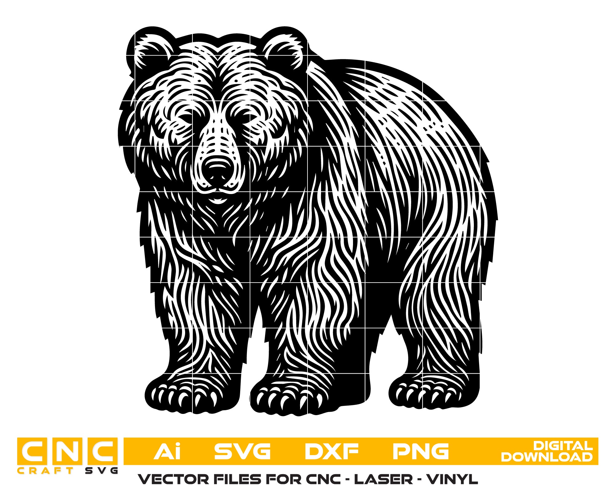 Bear Line Art Vector