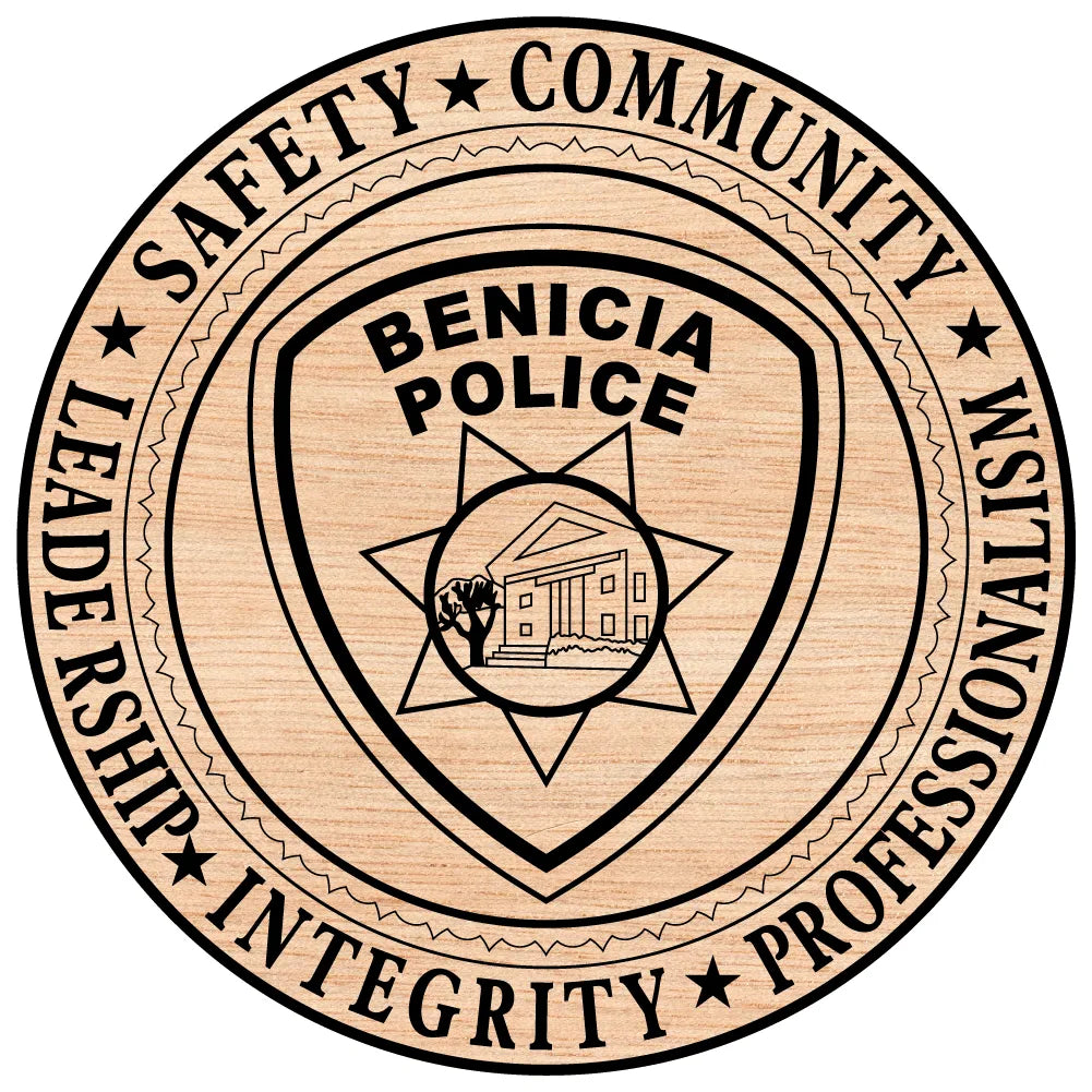 Benicia Police Department Challenge Coin SVG California Law Enforcement Vector