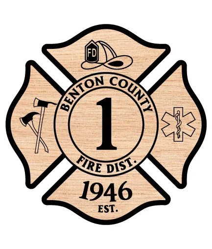 Benton County Fire District Badge SVG Firefighter Vector