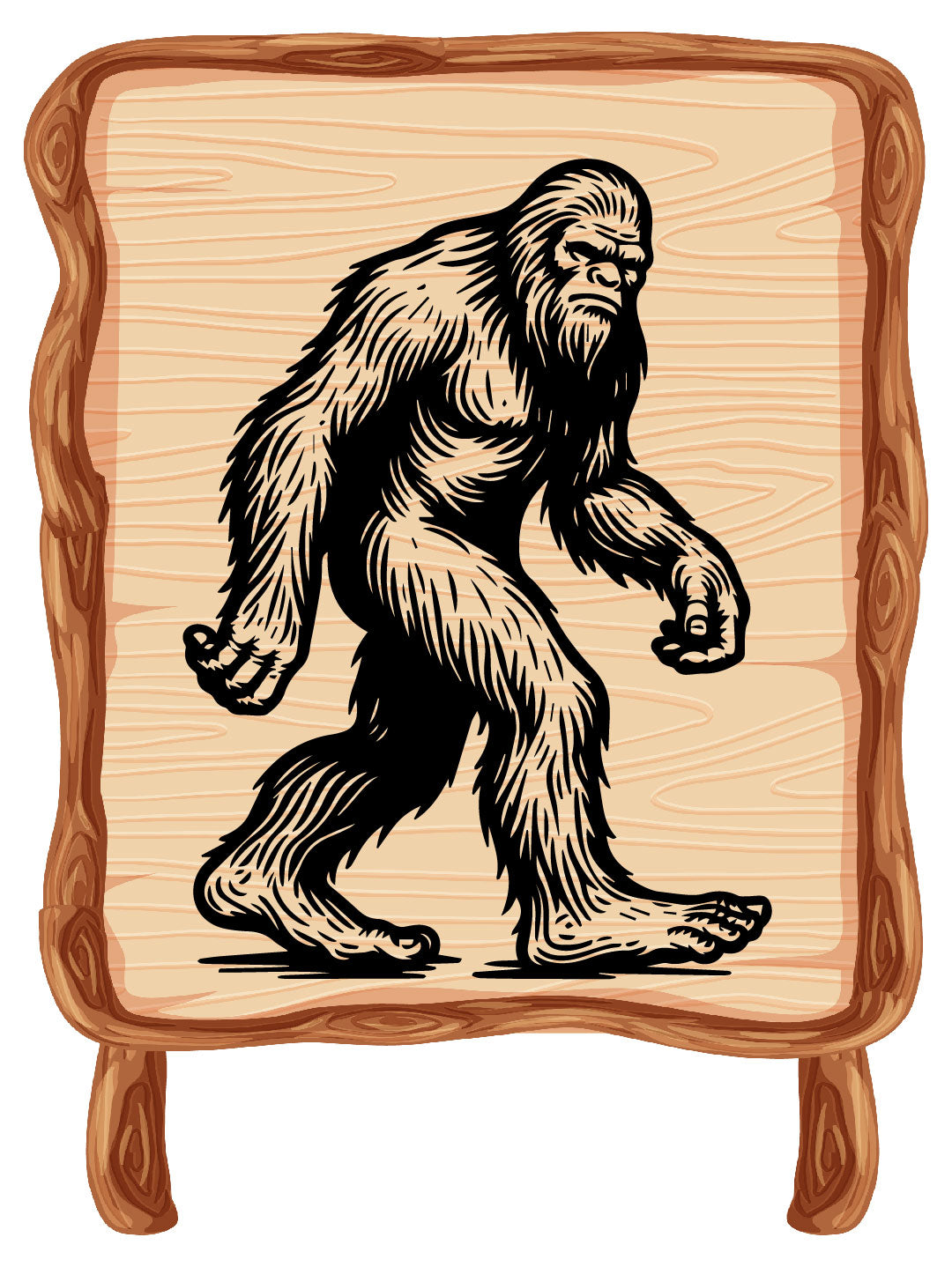 Bigfoot Line Art SVG