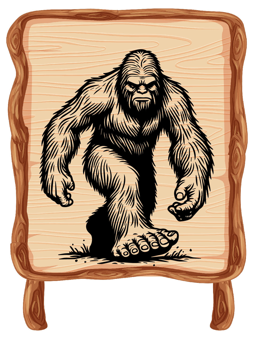 Bigfoot Line Art SVG