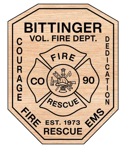 Bittinger Fire Department Patch Maryland SVG Firefighter Vector