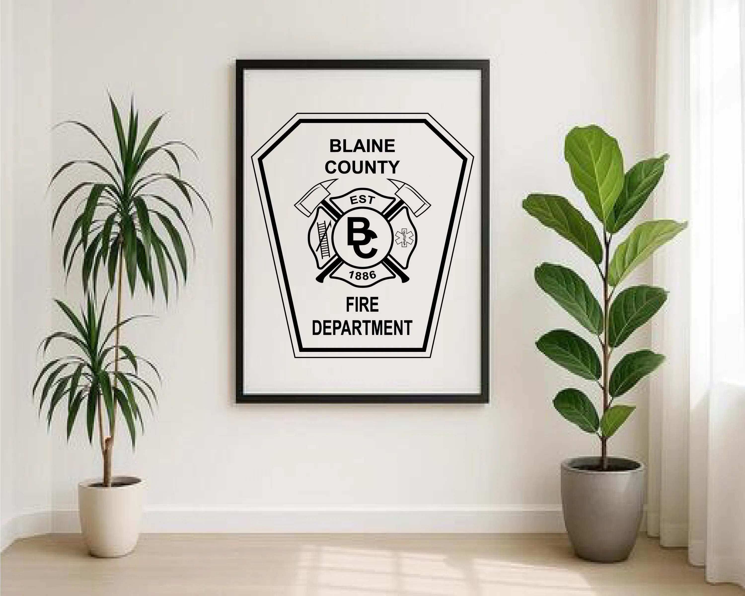 Blaine County Fire Department Patch SVG Firefighter Vector