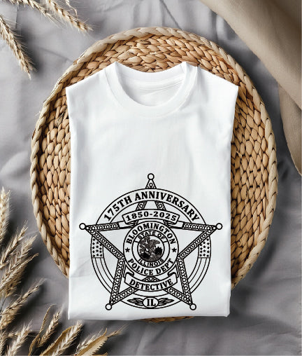 Bloomington Police Detective 175th Anniversary Badge SVG Illinois Law Enforcement Vector