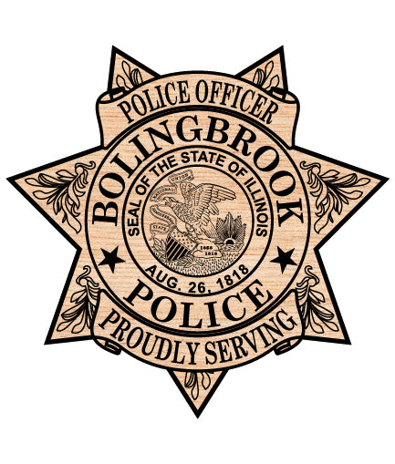 Bolingbrook Police Officer Badge SVG Illinois Law Enforcement Vector